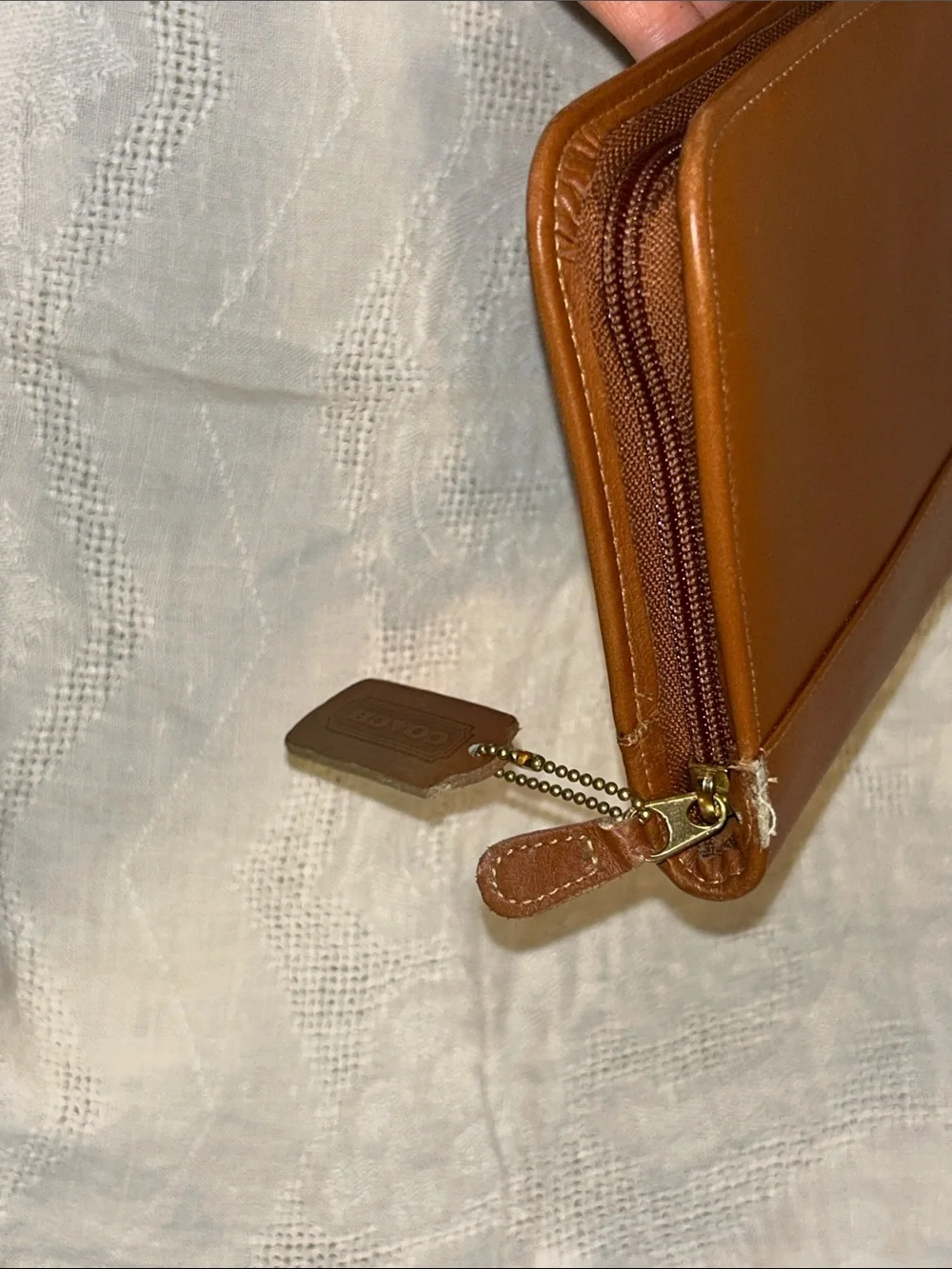 Vintage Coach British Tan Leather Tie Case #5013